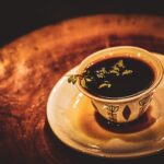 Coffee served during an Ethiopian coffee ceremony