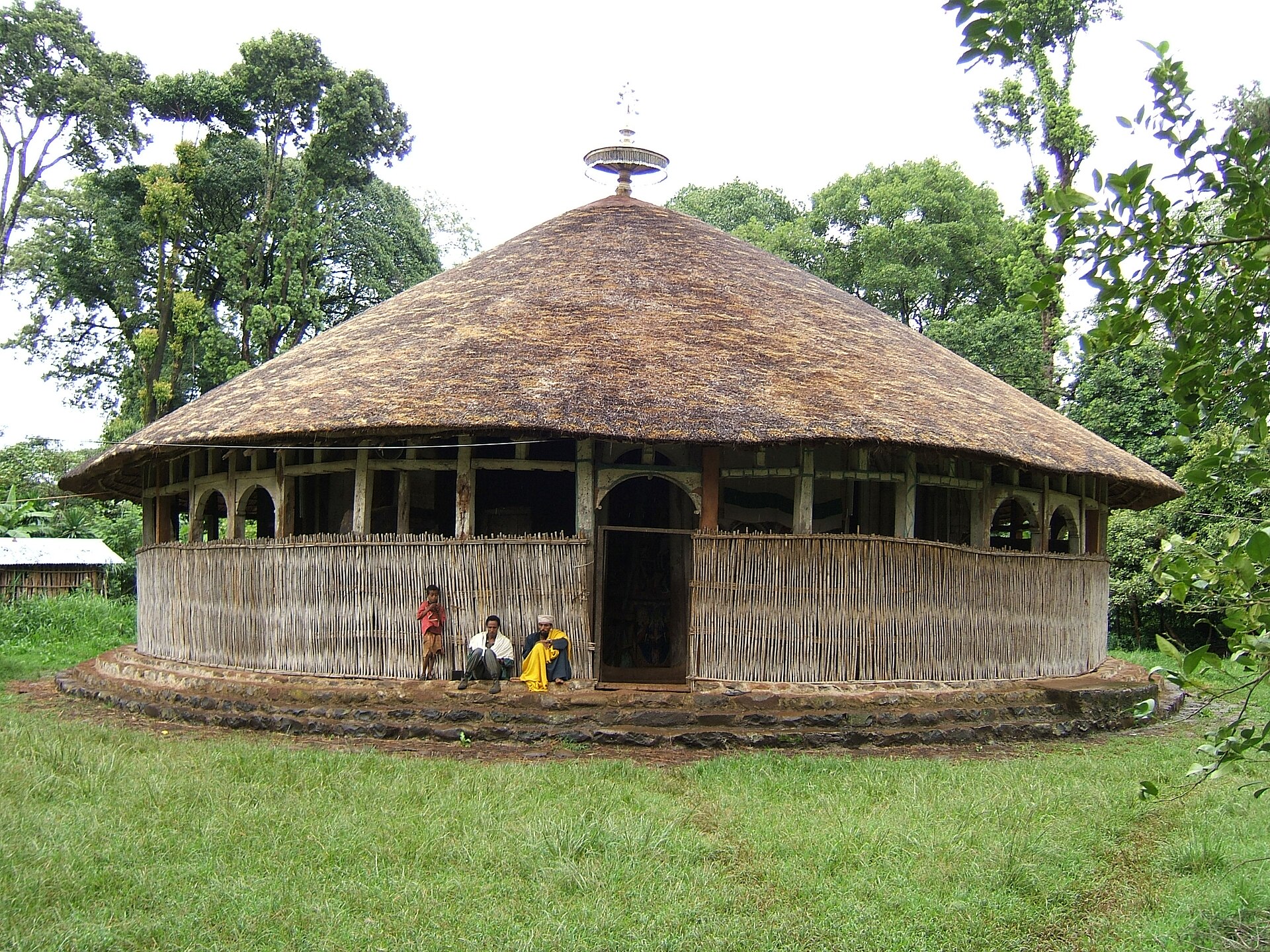 Thatched round Ethiopian Orthodox church near Bahir Dar