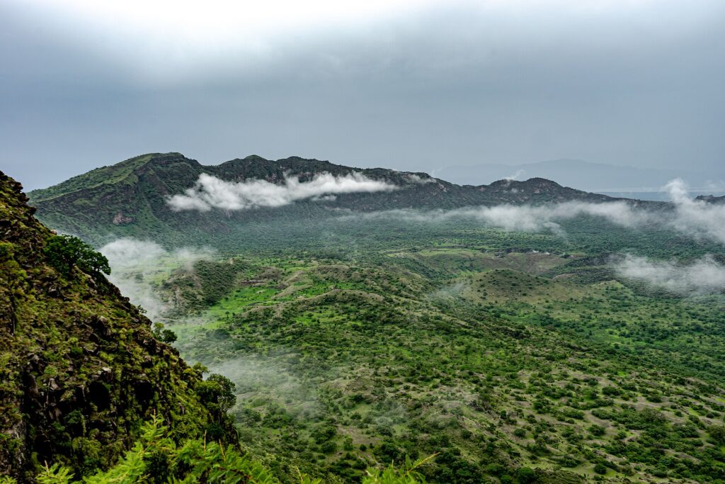 Mount Fentale, the volcano in Awash National Park
